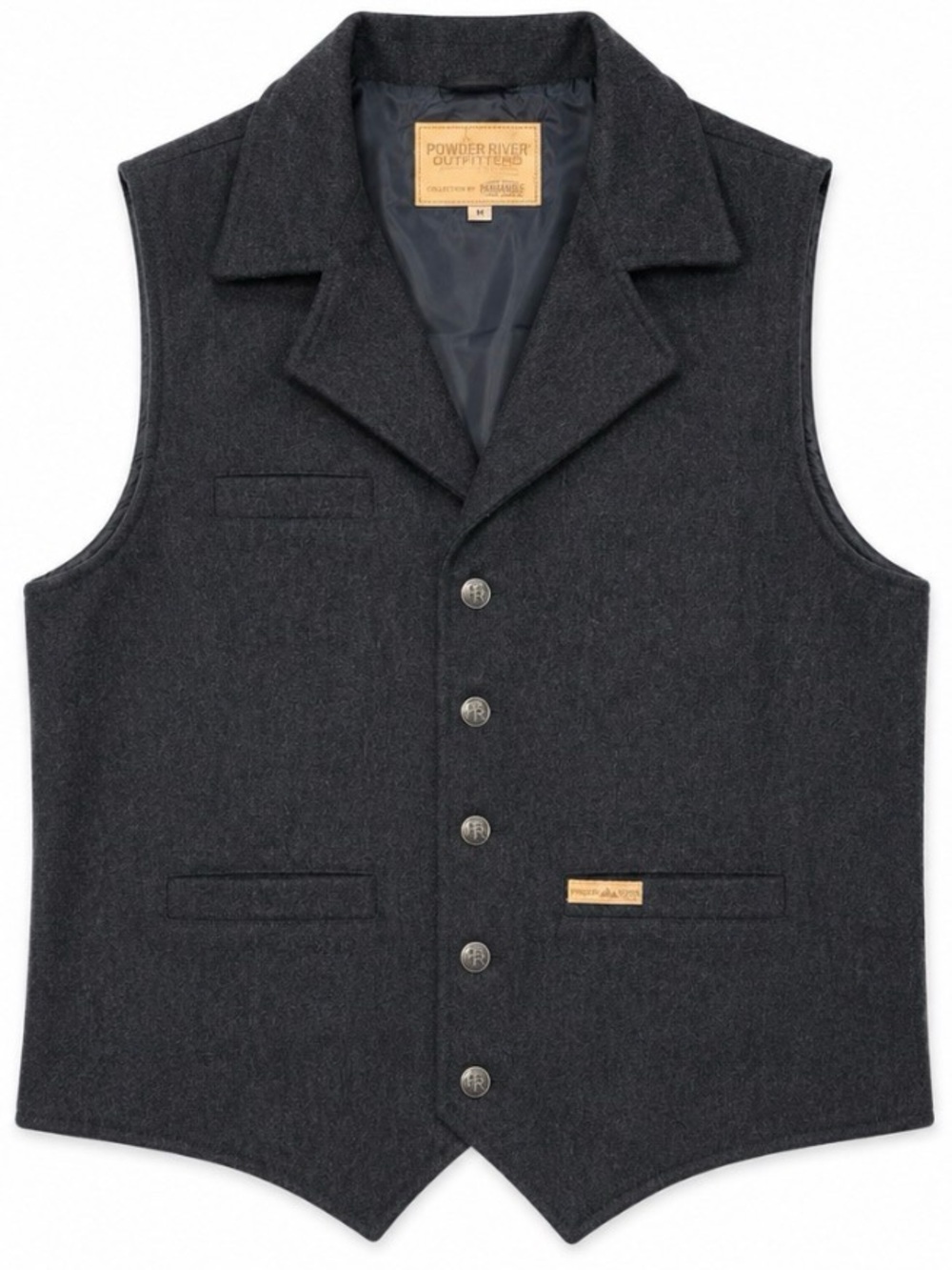 Powder River Outfitters Western Wool Blend Vest Size Medium